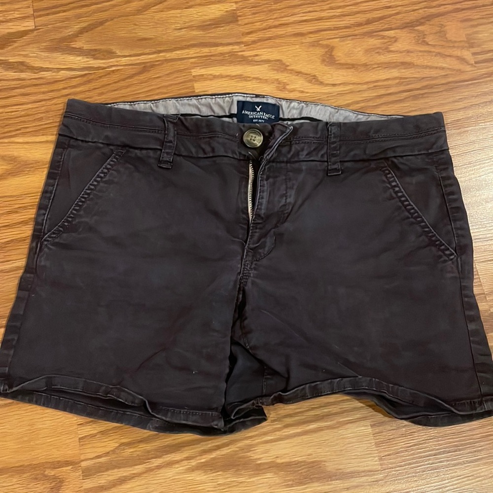 American Eagle Midi Stretch Shorts - Dark Purple